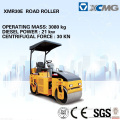 XCMG mini road roller XMR30E manual vibrating road roller (Operating mass:3080kg, Diesel Power:21kw)